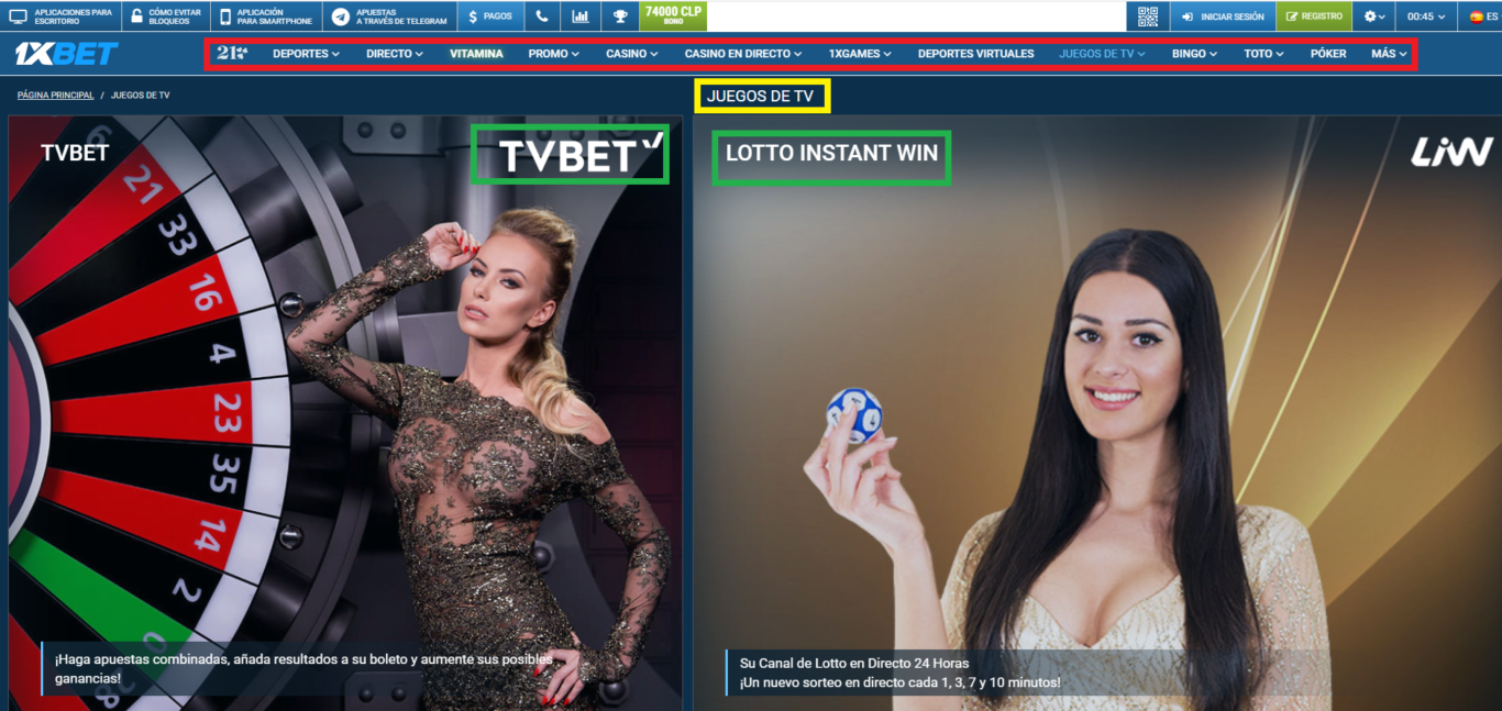 Las condiciones de 1xBet videostream