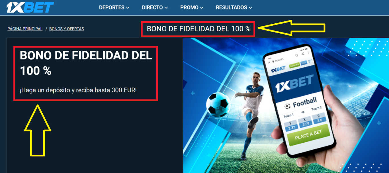 1xBet bono de bienvenida